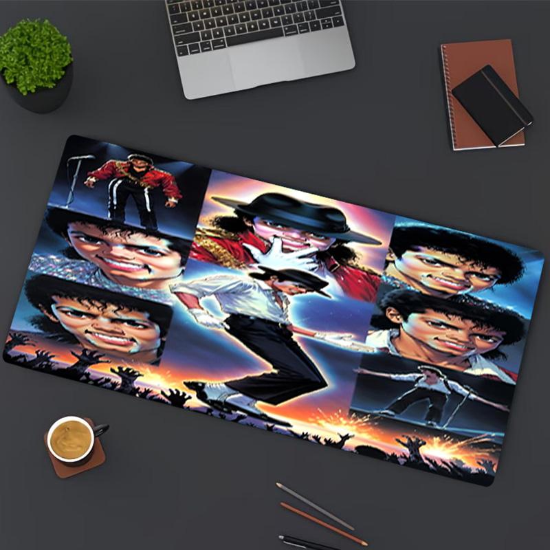 Tappetino per Mouse con Stampa di Michael Jackson, per Tastiera, Pad per Laptop PC per Ufficio, Casa, Decorazione Scrivania, Regalo di Compleanno Perfetto per Giocatori