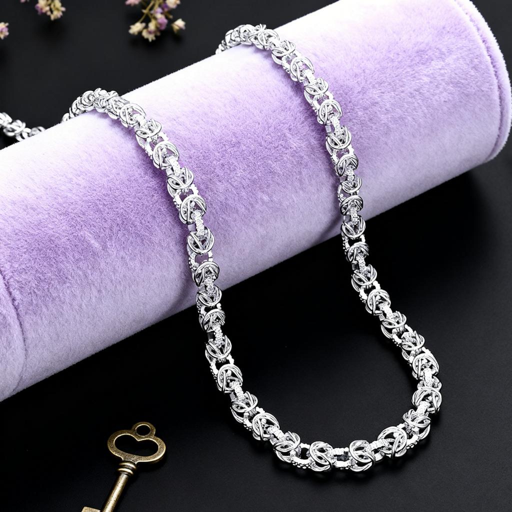 Original Designer Kupfer Einzigartige 8MM Kreis Ketten Halskette für Männer Mode Erschwinglicher Schmuck Hochzeit Verlobung