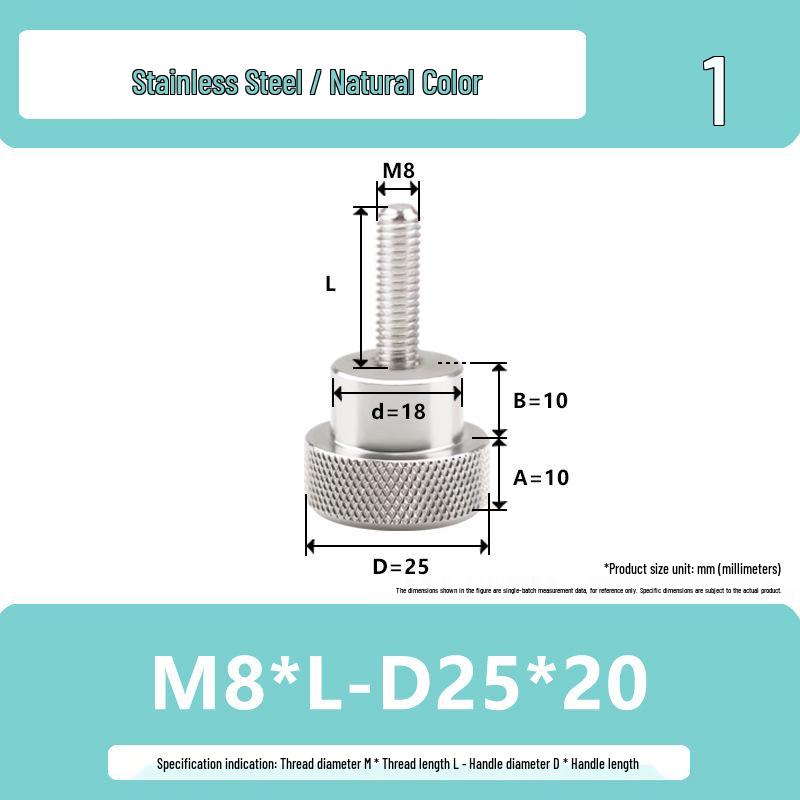 Hongkangming Stainless Steel Knurled Handle Bolt Screw M6/M8/M10