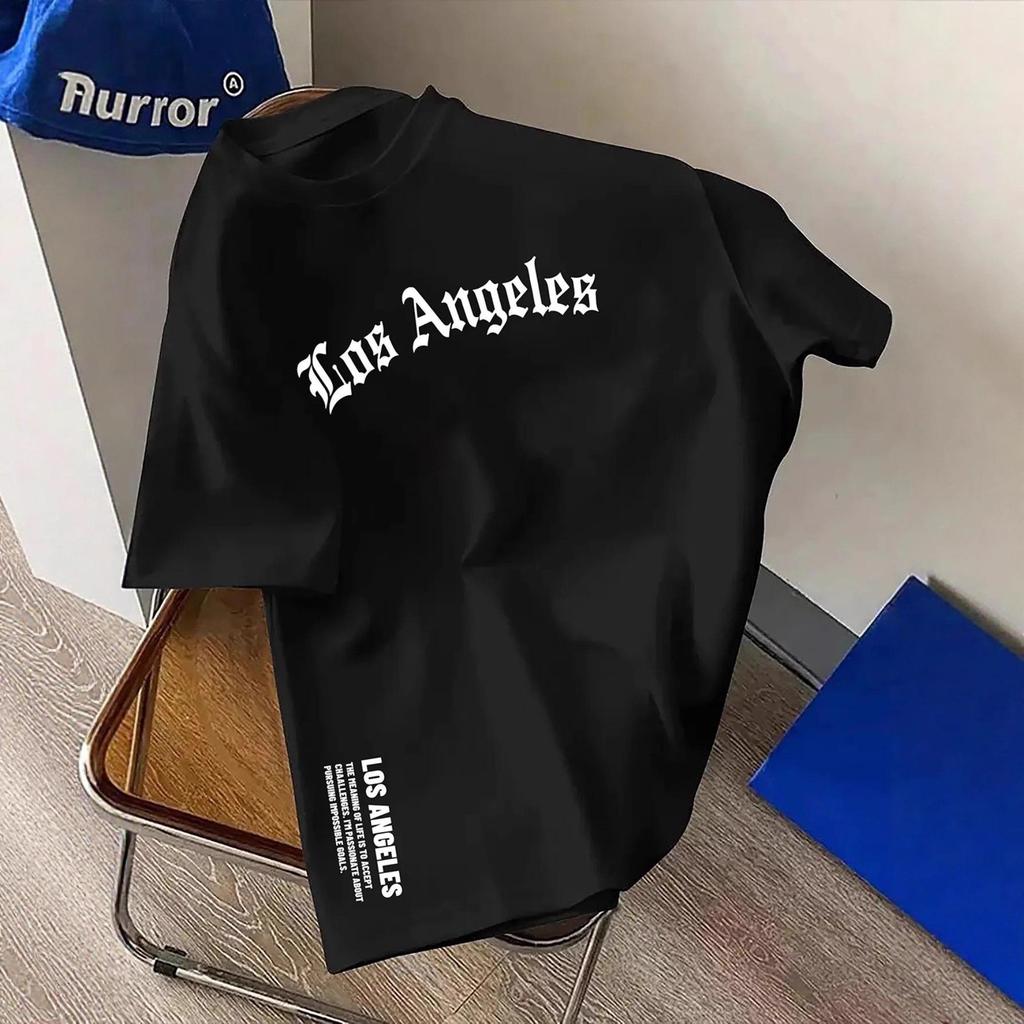 T-shirt Unisex Estiva 2025 con Stampa Lettere a Maniche Corte