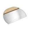 Stainless Steel Flour Dough Scraper Anti-Wear Material with Measuring Scale Design Suitable for Cake Pizza Bread