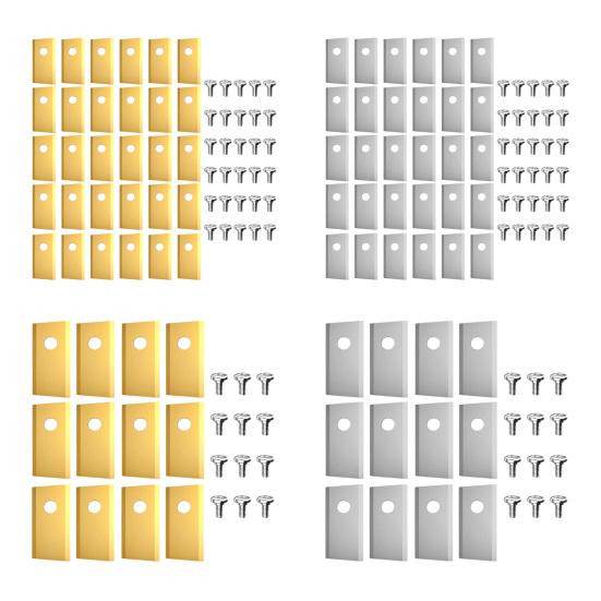 Yousheng 12/30Pcs Stainless Steel Lawnmower Blade for Worx Landroid Heavy Duty Universal Robot Lawn Mower Replacement Blade with Mounting Screws