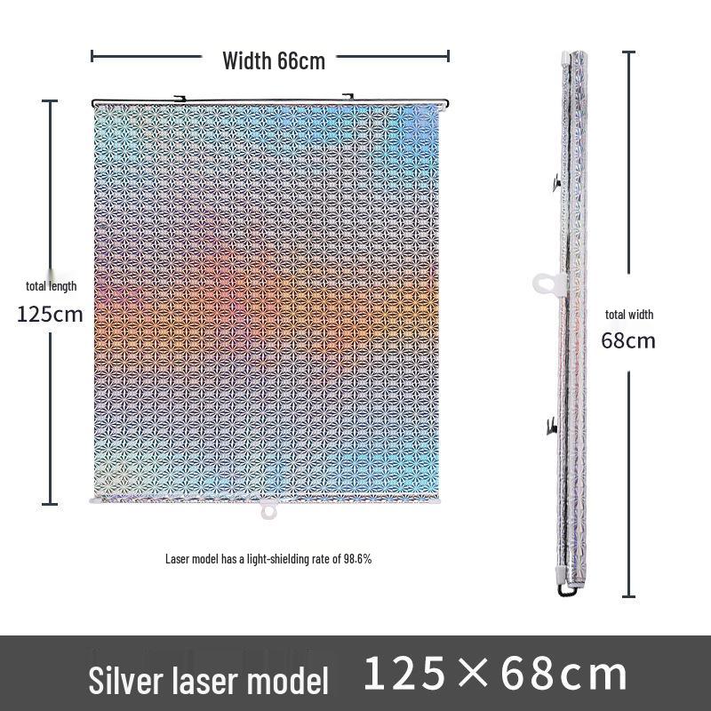 Retractable Car Sunshade & Household Roller Blind for Windows and Balconies