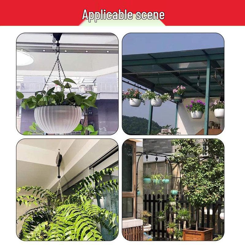 Retractable Hanging Hook for Planters, Baskets, Bird Cages, and Flower Pots - Creative Home Gardening Tool