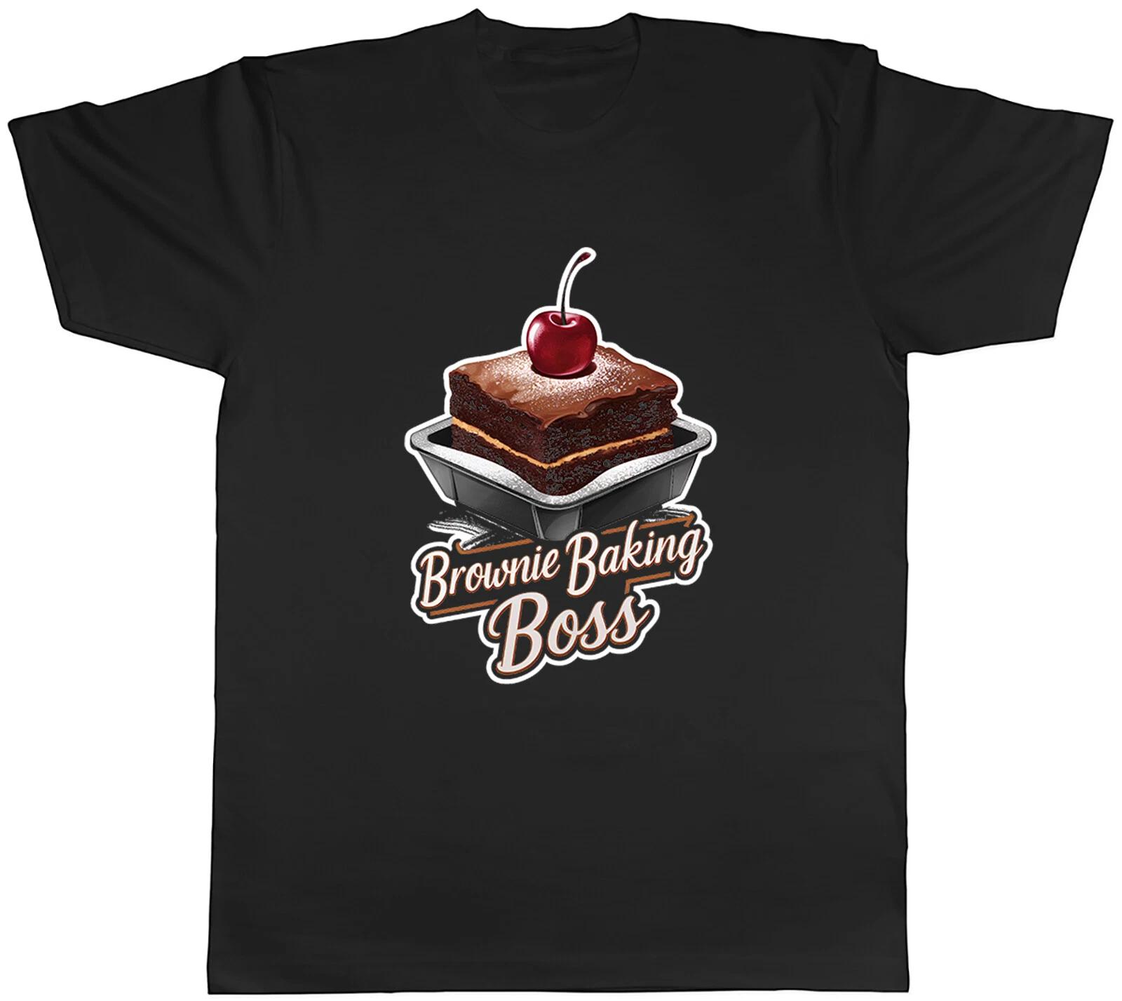 Brownie Baking Boss Mens T-Shirt Chocolate Lover Tee Gift M