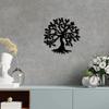 Tree of Life Black Metal Wall Art Rustic Iron Sculpture Home Decor Living Room Bedroom Decorative Hanging Ornament 12x12 Inch
