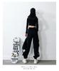Women's Hip Hop Ankle-Tie Cargo Pants - Trendy Straight-Leg Loose Fit for Spring/Autumn