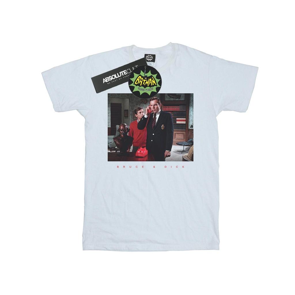 DC Comics Mens Batman TV Series Bruce & Dick Photo T-Shirt