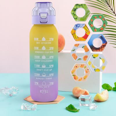 Butelka na wodę zapachową 1000 ml Przenośna butelka Air WaterUp Słomka zapachowa Kubek na wodę z 1/7 kapsułką smakową do sportów na świeżym powietrzu
