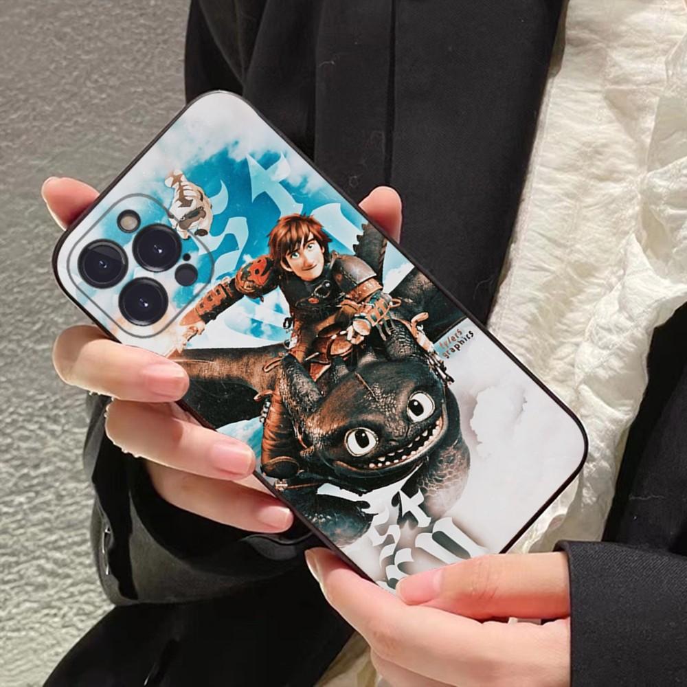 Lovely couple Toothless Fury Dragon Phone Case For iPhone 15 14 11 12 13 Mini Pro XS Max Cover 6 7 8 Plus X XR SE Funda Shell