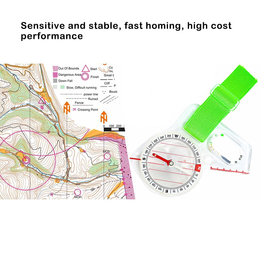 Hand Navigation Tool Waterproof Competition Orienteering Teaching Learning Map Scale Pointing Guide for Mountaineering
