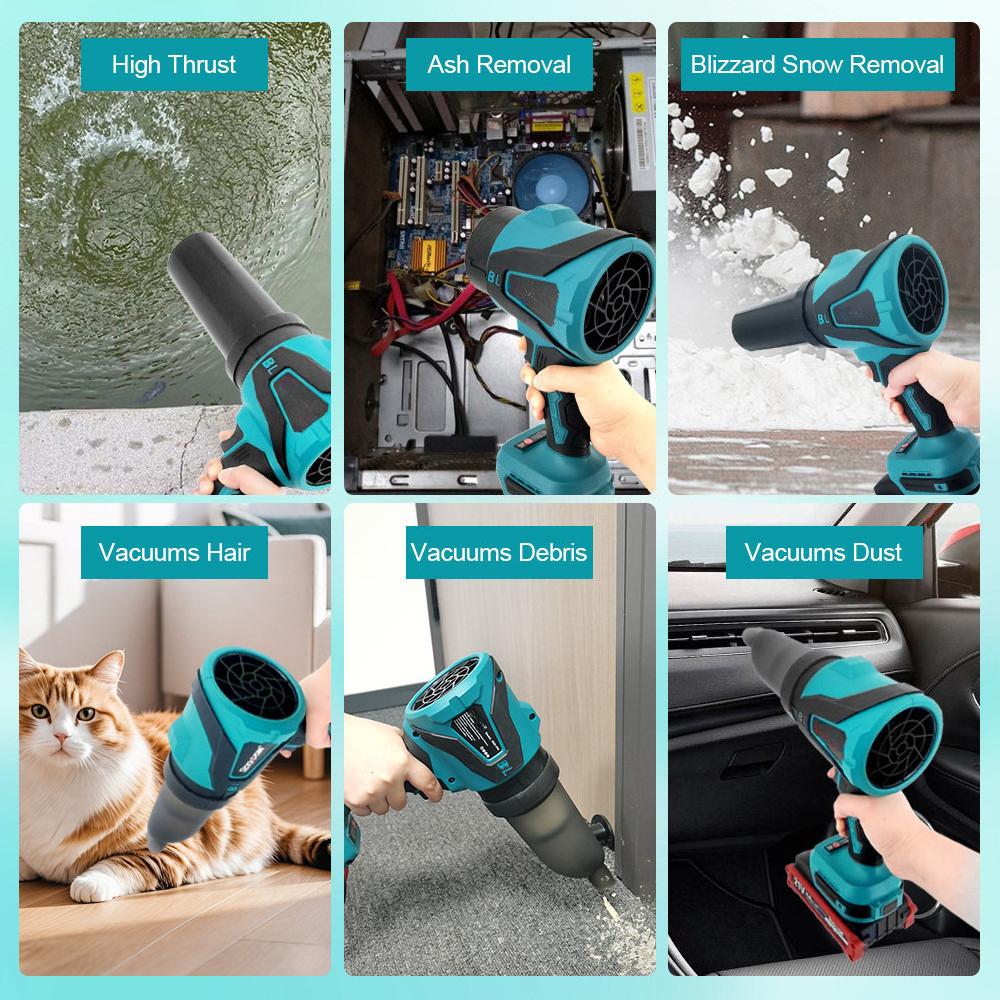 3200W 300000RPM Handheld Turbo Jet Fan Brushless Electric Blower Portable Leaf Dust Blowing and Suction Power Tool