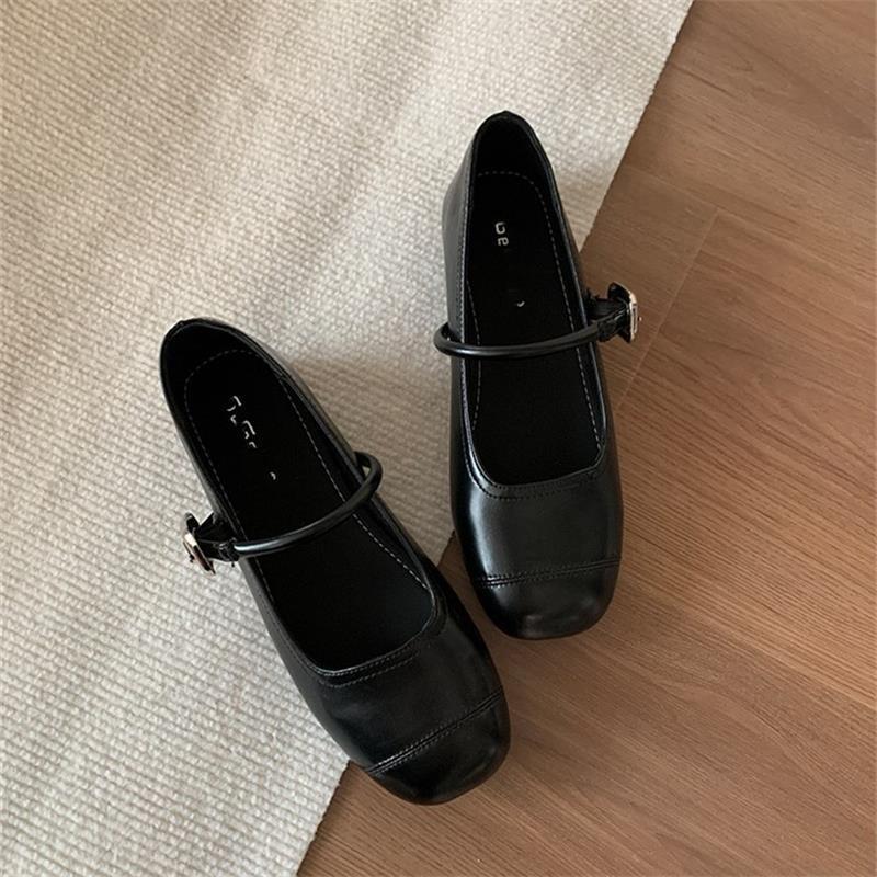 French Flat-soled Silver Single Shoes, Spring and Autumn Mary Jane Small Leather Shoes, New Doudou Shoes, Gentle Evening Shoes