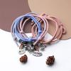 Band Couple Bracelet Magnet Paired Rubber for Lovers Distance Bracelet Women Men Braided String Bracelet Friendship Jewelry Gift
