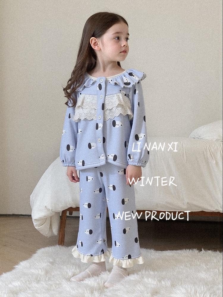 Girls' Winter Pajama Set - Cozy Autumn Homewear for Babies & Kids