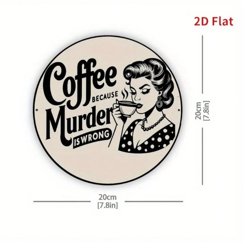 Funny Coffee Retro Metal Tin Sign for Kitchen Bar Decor