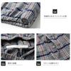 Lecone Cotton Long Loungewear Checked Brushed Plus Sizes Suitable for Hospital and Winter Men's 100% Pajamas, Sleeve, Open-Front Set, Pattern,