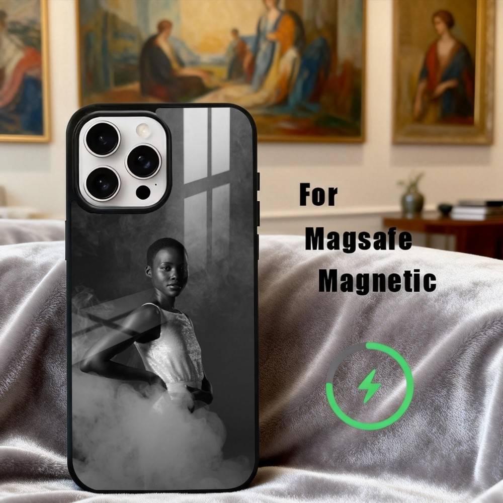 L-Lupita N-Nyongo Actress Phone Case For iPhone 17,16,15,14,13,12,Plus,Pro,Max for Magsafe Magnetic Wireless Charging