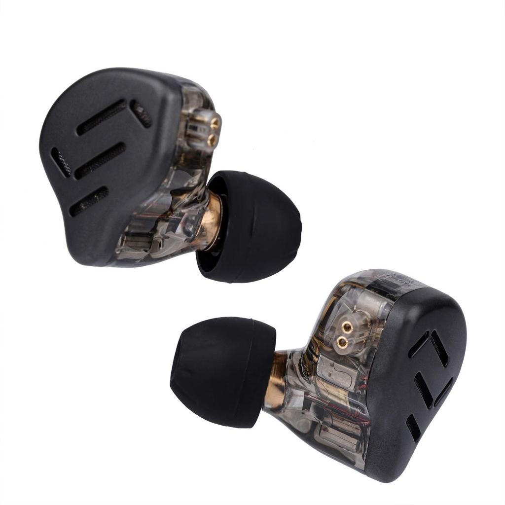 KZ ZAX (7BA+1DD) Hybrid HiFi Earphones, Made in China with 10mm PEK Dynamic Drivers and 7 Original Balanced Armature Drivers (No Mic, Black)