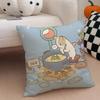 fresh aesthetic CCatsSoup Cushion Cover Throw Pillow Cover Hidden Button Durable Polyester Chair Cushion