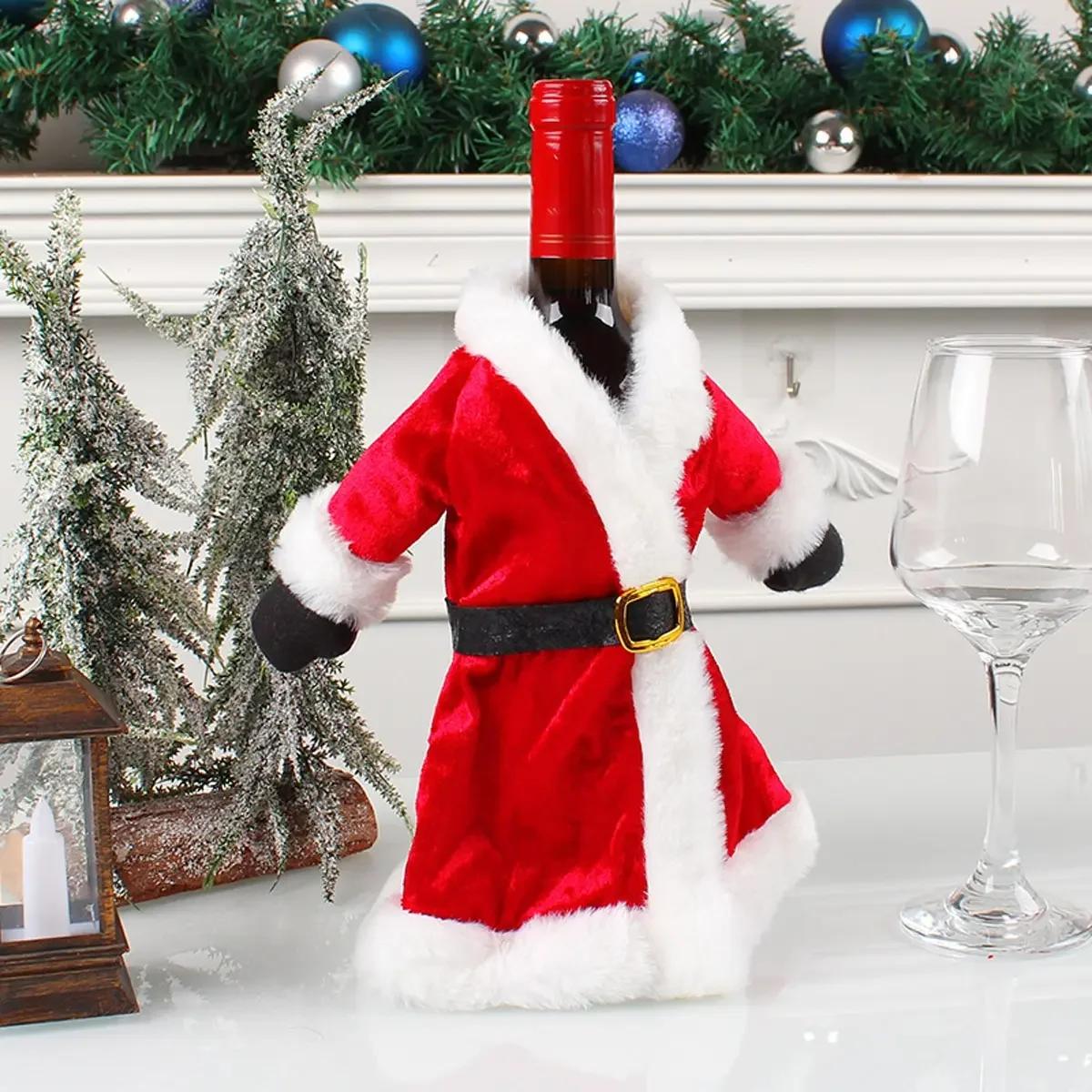

Christmas Wine Bottle Cover, Merry Christmas Home Decor 2025 Decoration, Christmas Gift 2026 Happy New Year