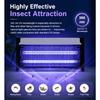 Lampada Elettrica Uccidi Zanzare con Luce UV Insetticida Trappola per Mosche e Falene per Casa, Patio e Garage 20W 30W 40W Repellente per Mosche