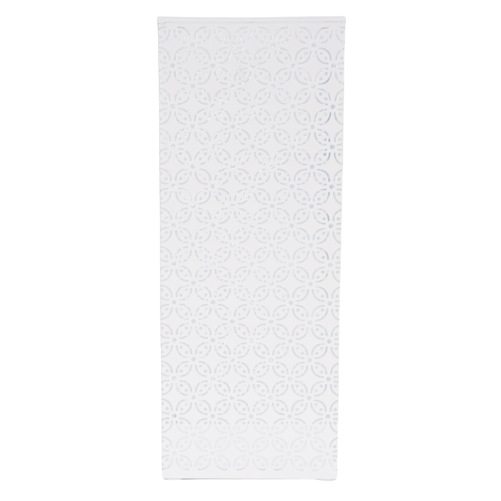 

Квадратная стойка-подставка для зонтов для прихожей, металлическая подставка-органайзер для зонтов, полая, для дома белый