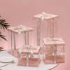 Exquisite Transparent Square Cake Box with Heightened Lid for Birthdays & Gifts - Fluid Bear Design
