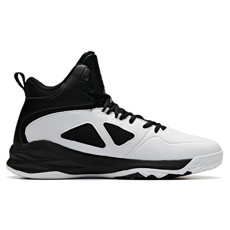 Anta Bastard Cushioning Slip Resistant Abrasion Resistant Mid top Vintage Basketball Shoes Men's White Black 91931109-2