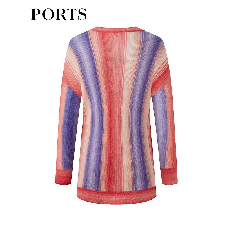 PORTS Women's Gradient Stripe Knit Cardigan