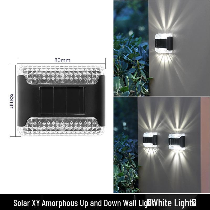 

Водонепроницаемый солнечный настенный светильник для улицы, сада, двора - Декоративный ночник с подсветкой вверх и вниз Solar Wall Light