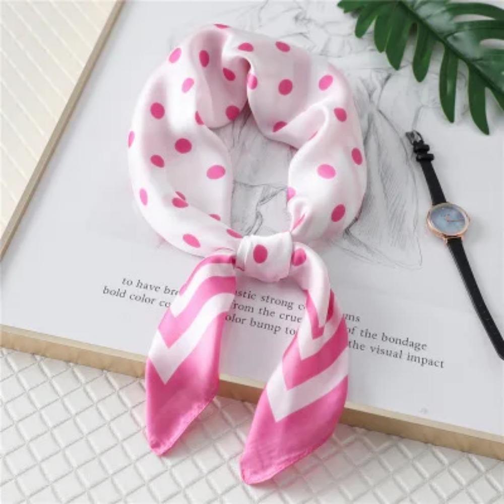2025 Summer Luxury Brand Silk Scarf Square Women Shawls And Wraps Fashion Office Small Hair Neck Hijabs Foulard Scarves 70*70cm