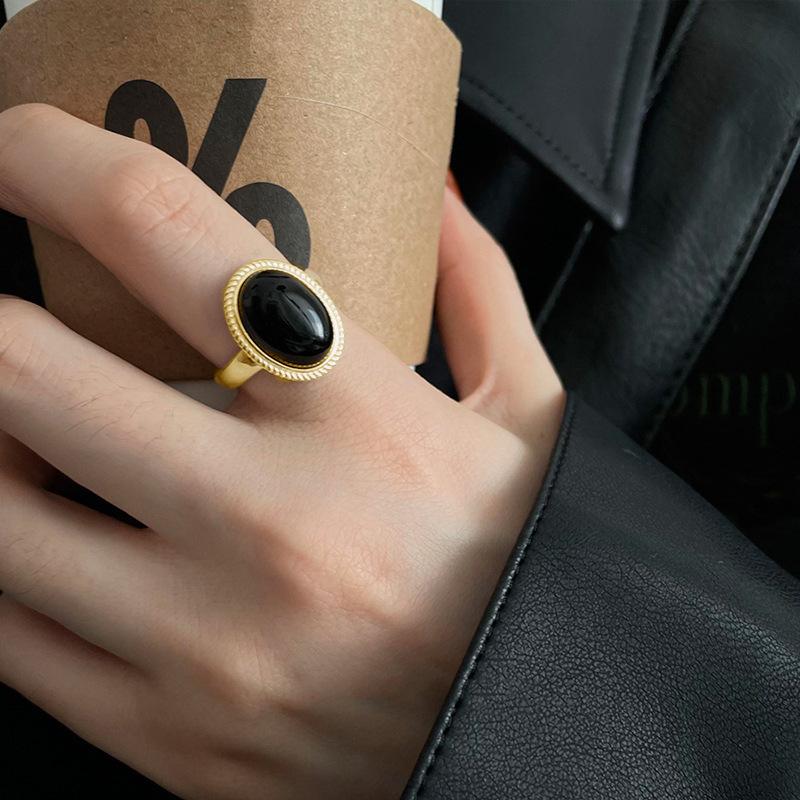 

Кільце в стилі арт-деко, геометричне, темне, холодне, інкрустоване цирконієм, високого класу, в стилі інстаграм, особистісне, регульоване, модне, жіноче кільце на палець