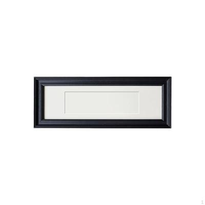 Chinesisches Design Hartholz Holz Bilderrahmen, Langer Scroll, Wandmontage, Schreibtisch-Display Vintage Schwarz H