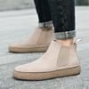 Fashion 2025 New Youth Teenage Chelsea Boots Leisure Walk Man Basic Boots Men Slip on Leather Ankle Boots Versatile Mens Casual Footwear