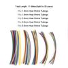 55 PCS 2:1 Ratio Heat Shrinkable Tube Polyolefin Colorful Heat Shrink Tubing Kit Durable 5 Sizes Shrink Wrap Tubing