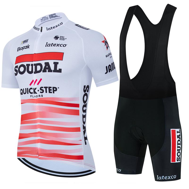 2025 SOUDAL Quick Step Set Maglia Ciclismo Abbigliamento Bici MTB Manica Corta Abbigliamento Bicicletta Ciclismo Ropa Ciclismo Hombre Maillot