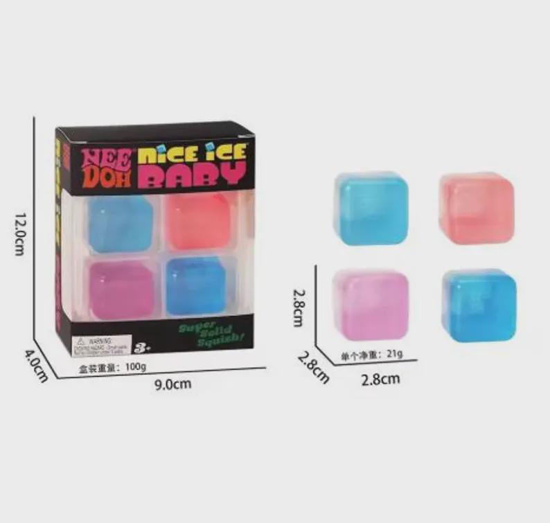 Schylling Needoh Nice Cube Sensory Squishy Stress Relief Fidget Toy Anti Anxiety Squeeze Toy For Kids Adults Focus Toy