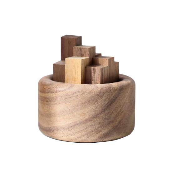 Yangyizhi Holz-Ätherisch-Öl-Diffusor, Buchenholz Aromatherapie Kleiner Runder Diffusor für Zuhause Büros Autos Yogaräume