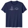 Segelboot Sonnenuntergang Segeln Reise Unisex T-Shirt Ozean Linienkunst