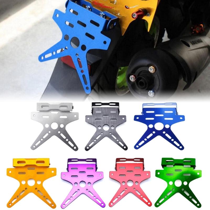 Reflective Motorcycle & Electric Bike License Plate Frame Motorcycle License Plate Mount with Theft Protections Aluminum