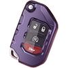 Key Fob Cover for Jeep Full Protection Soft TPU Flip Key Case Holder Compatible with 2018  Jeep Wrangler JL JLU Rubicon   Jeep Gladiator JT Sahara