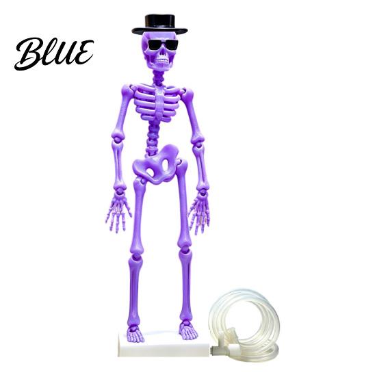 Interactive Skeleton Aquarium Decor Dancing Bubbler with Adjustable Air Flow Underwater 3D Printed Creative Fish Tank Ornaments Powered Moving Skull