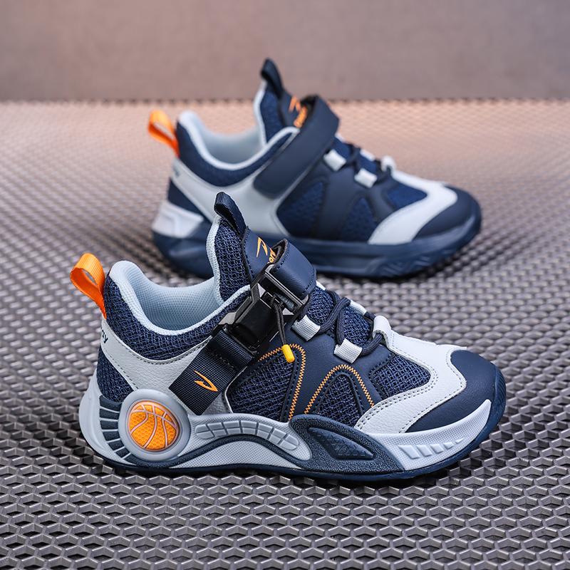 Kids Breathable Mesh Sport Sneakers Lightweight Casual Running Shoes Sizes 28-39 for School Walking Play and Daily Wear