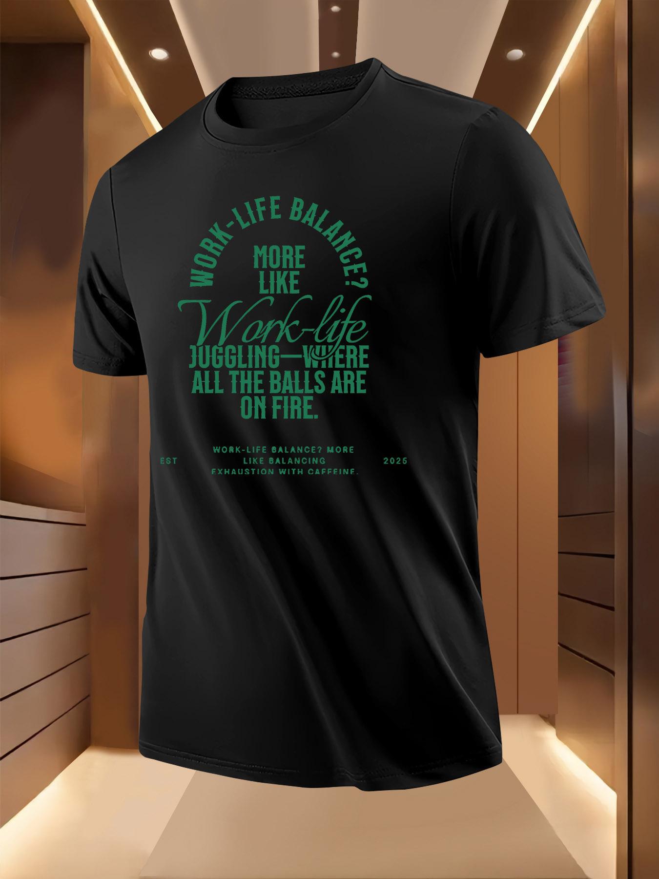 Work Life Balance Tshirt - Breathable Lightweight Polyester M