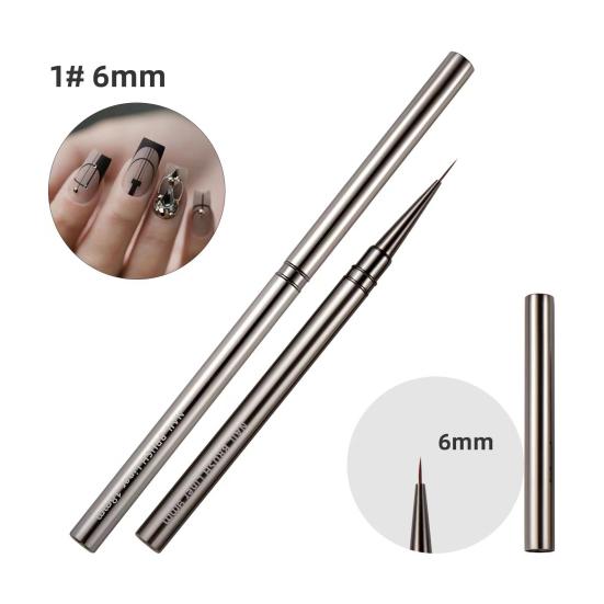 Nail Art Pen 6/9/12/15/18MM Non-slip Liner Brush Gel Nail Painting Art Design Pen Long Lines Thin Details Fine Drawing Nail Dotting Painting Tool