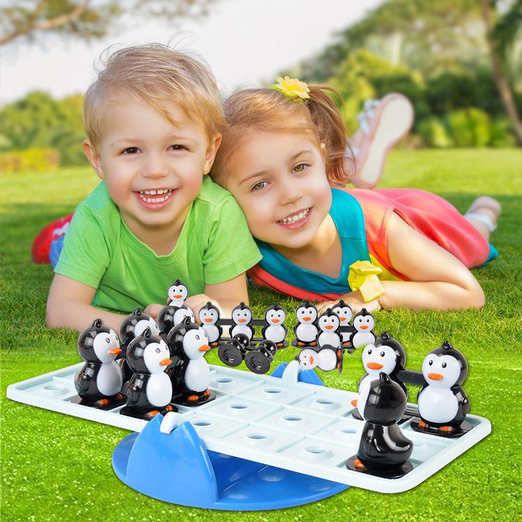 Balance Penguin Joc puzzle Montessori Matematică Jocuri educaționale de petrecere de masă pentru copii Antrenament de logică Inteligență balansoar