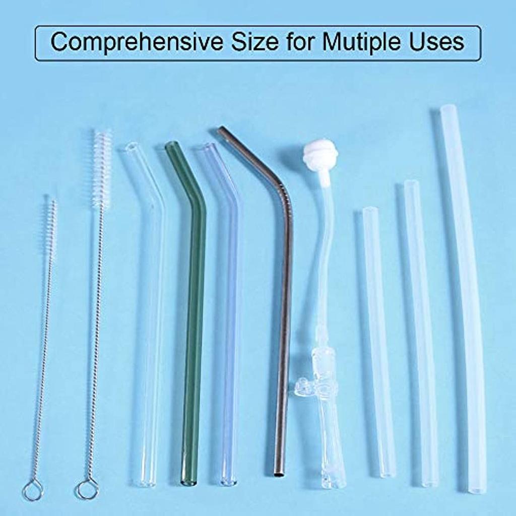 Bottle Brush, 12Pcs Cleaning Brush Set Multipurpose Pipe Bottle Brush, Keyboard, Test Tube, Kettle Mouth, Sink, Bottles, Coffee Machine (White)