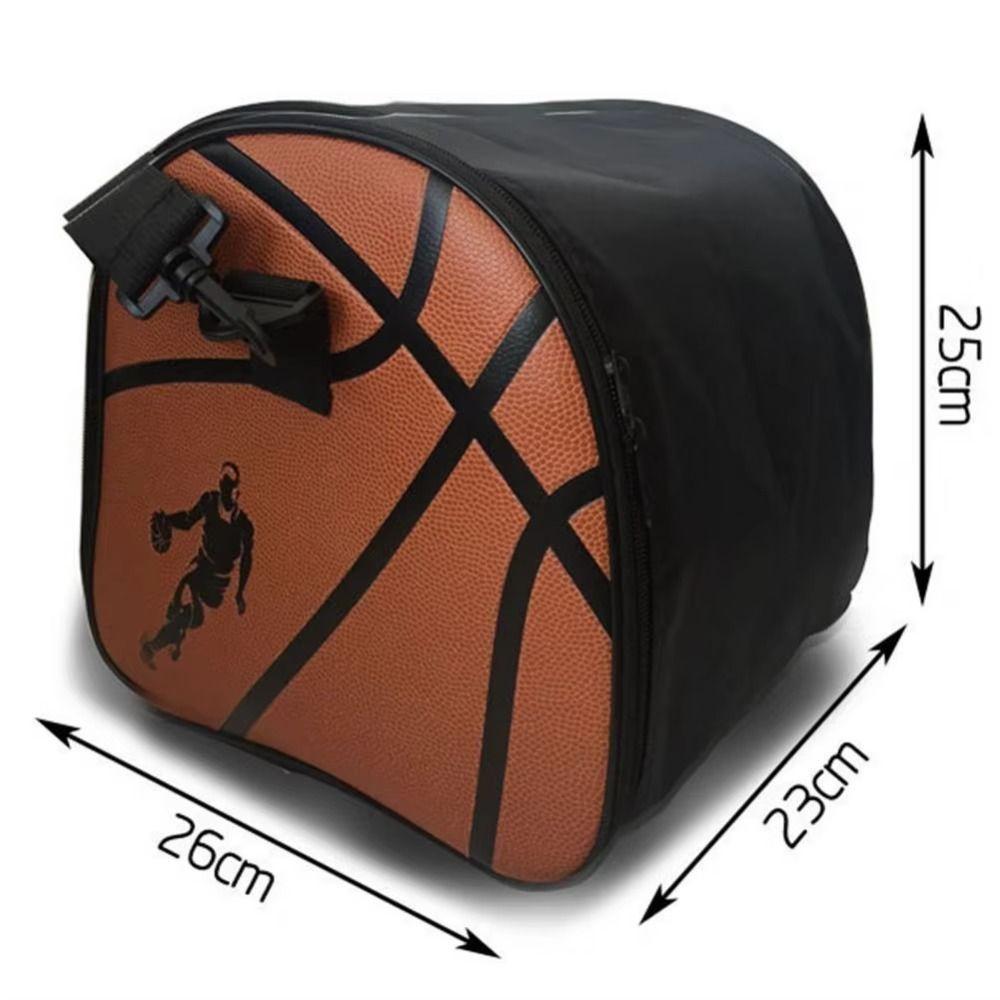 Adjustable Basketball Pattern Bag Single Shoulder Ball Storage Case  Basketball