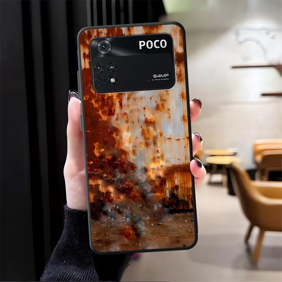 

Чехол с ржавыми пятнами для Xiaomi Poco C51 F3 F4 F5 M5 X3 X4 X5 C65 C50 M3 M4 Pro Funda Чехол для телефона Poco M4 Pro 5G